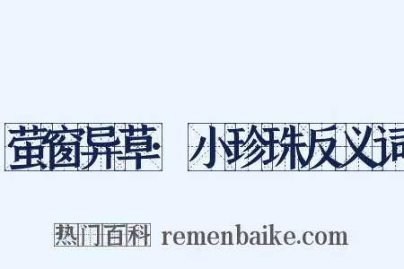 萤窗异草·小珍珠反义词是什么意思的图片